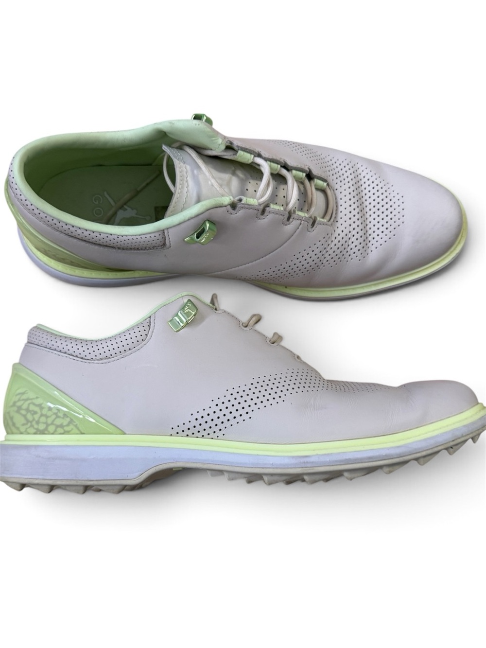 Nike Jordan ADG 4 Golf Shoes in Phantom/Barely Volt men’s size 10.5 in EC